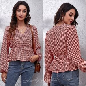 Stylish Print Long Sleeve Blouse with Ruched Detailing